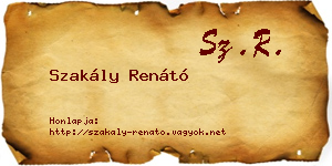 Szakály Renátó névjegykártya