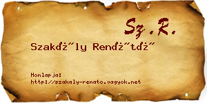 Szakály Renátó névjegykártya
