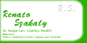 renato szakaly business card