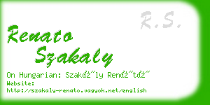 renato szakaly business card